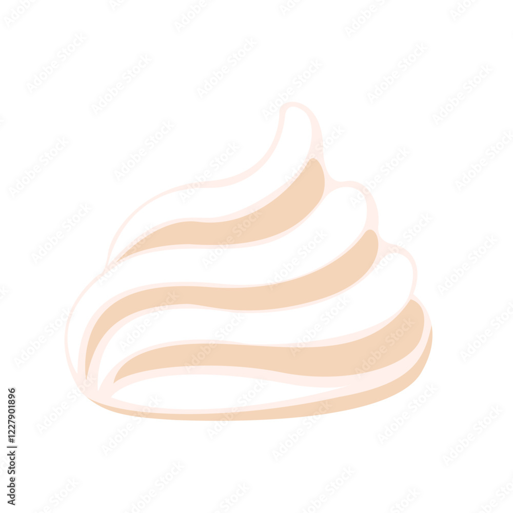 Food ingredient sweet cream cartoon illustration Food ingredient sweet cream cartoon illustration