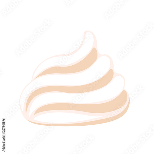 Food ingredient sweet cream cartoon illustration