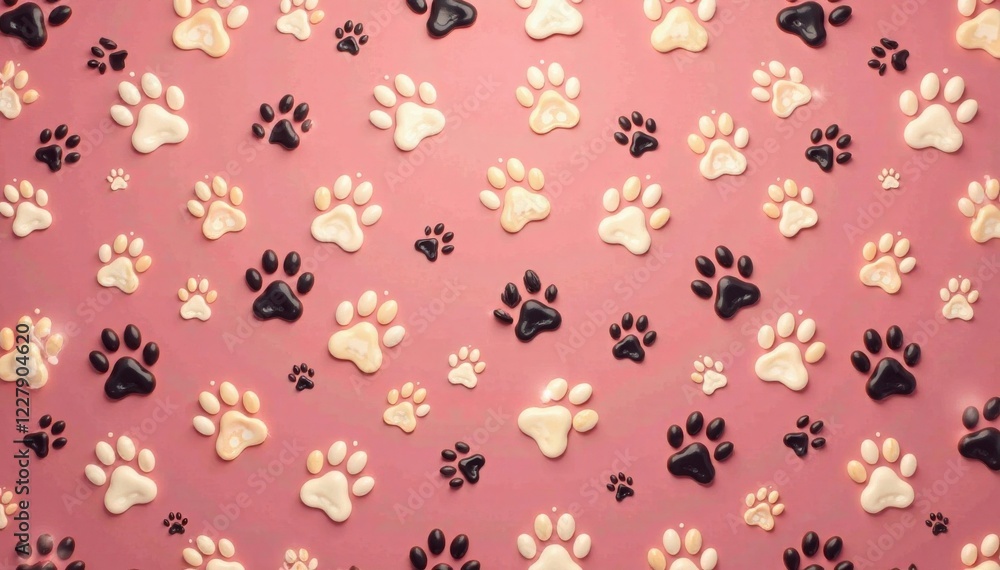 Dog Paw Seamless Background , animal pattern, dog artwork Dog Paw Seamless Background , animal pattern, dog artwork