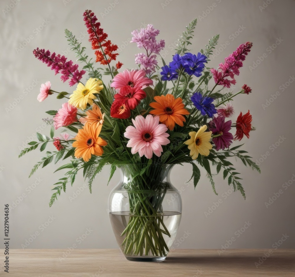 Diverse flower decorations in a vase, flowers, diverse Diverse flower decorations in a vase, flowers, diverse