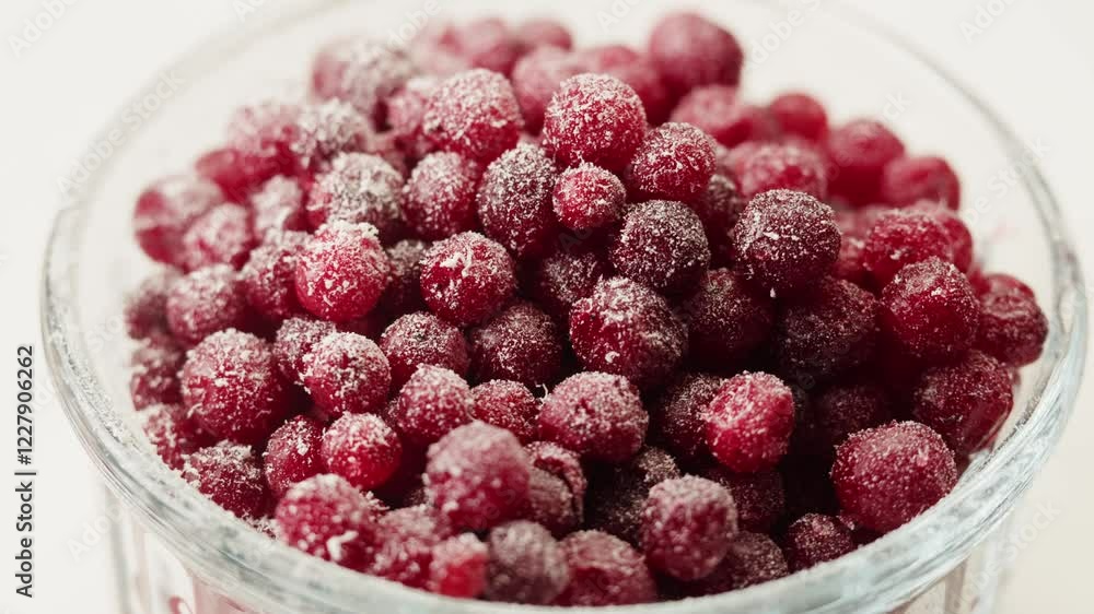 Frozen cranberries in snow for tea, Background Close up of cranberry berries in winter park, ice fridge macro. Frozen cranberries in snow for tea, Background Close up of cranberry berries in winter park, ice fridge macro.