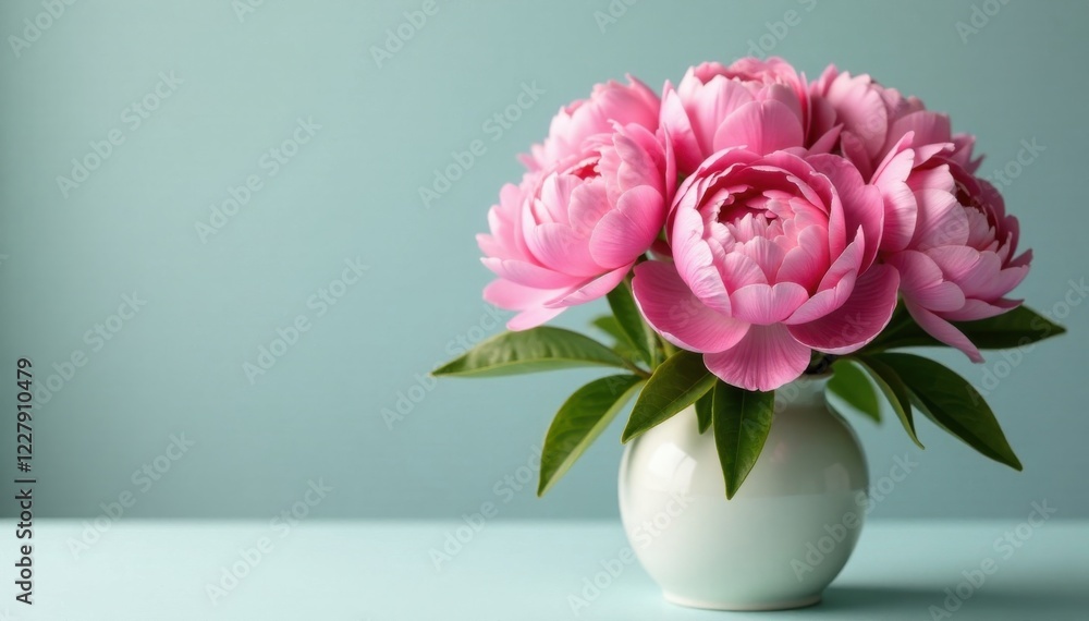Delicate pink peonies in a vase , peony, flower Delicate pink peonies in a vase , peony, flower