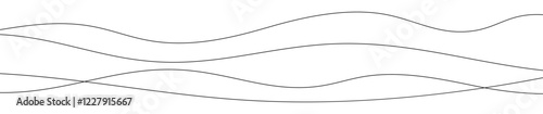 Thin curved wavy lines