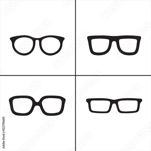 sunglass vector design icon symbol set 