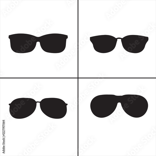 sunglass vector design icon symbol set 