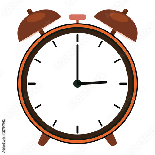 alarm clock is isolated on a white background