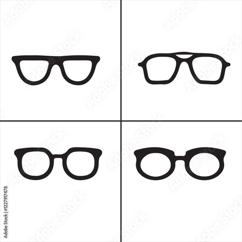 sunglass vector design icon symbol set 