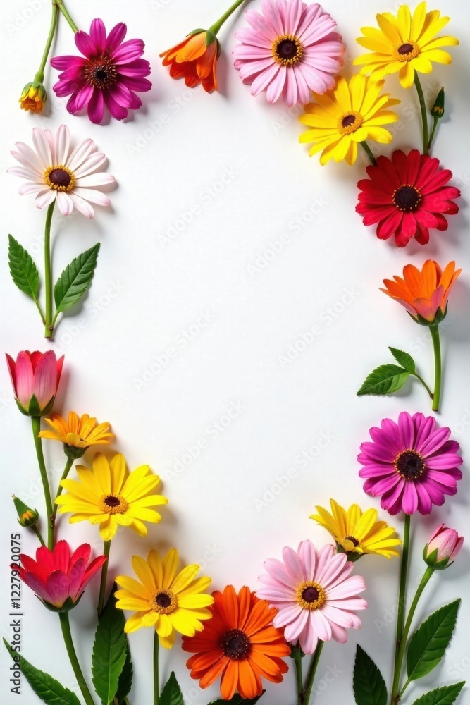 Colorful flowers arrangement on white background, bouquet, white background Colorful flowers arrangement on white background, bouquet, white background