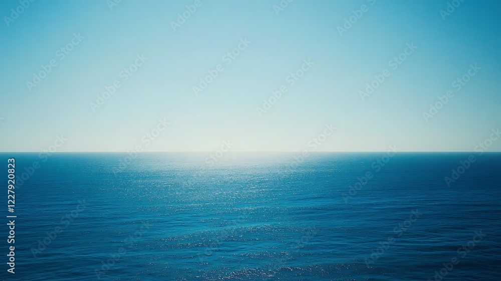 Serene Ocean Meets Tranquil Sky A Breathtaking View Serene Ocean Meets Tranquil Sky A Breathtaking View