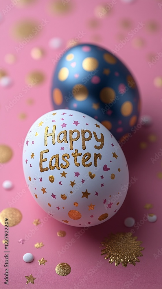 White Easter egg with gold White Easter egg with gold
