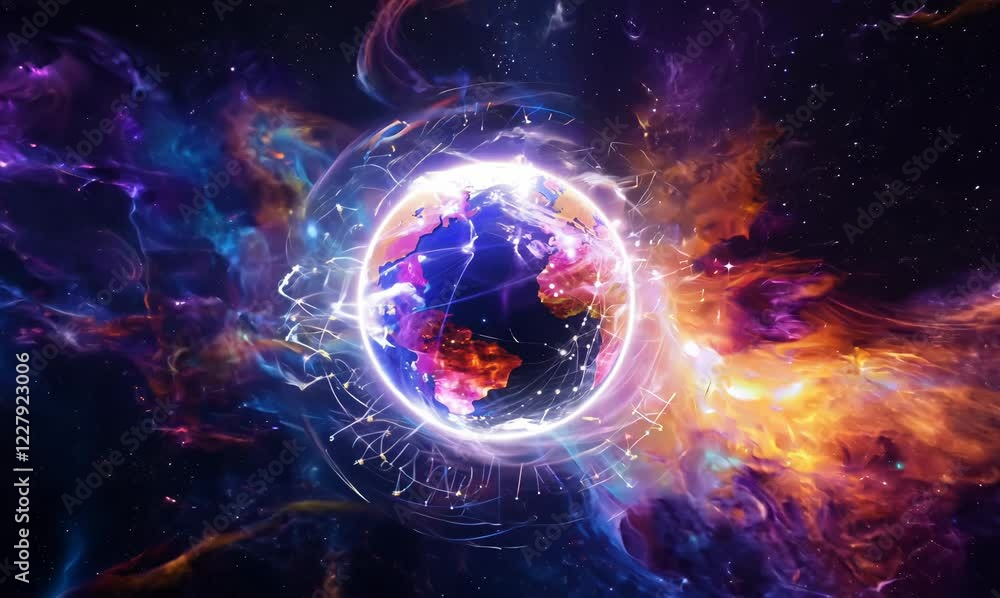 a breathtaking ball journey through a vibrant galactic landscape a breathtaking ball journey through a vibrant galactic landscape