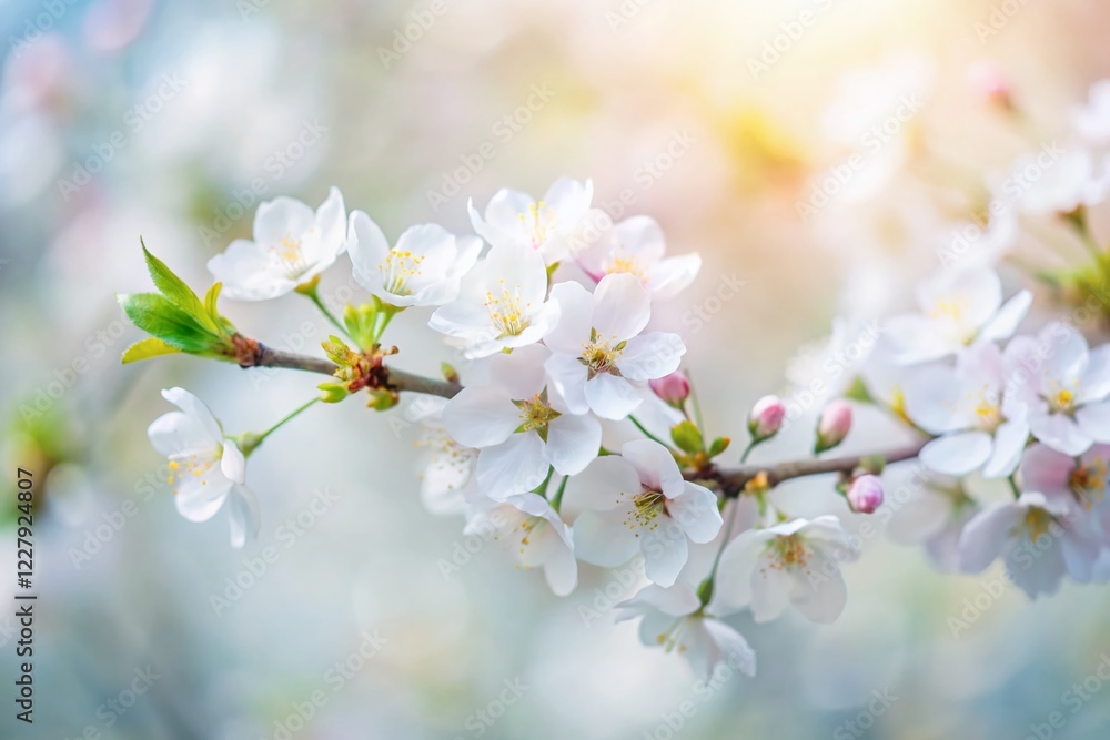 Gentle Minimalist Spring: White Tone Tilt-Shift Landscape Gentle Minimalist Spring: White Tone Tilt-Shift Landscape