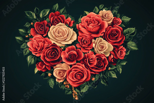 Valentines Day Heart Vector...