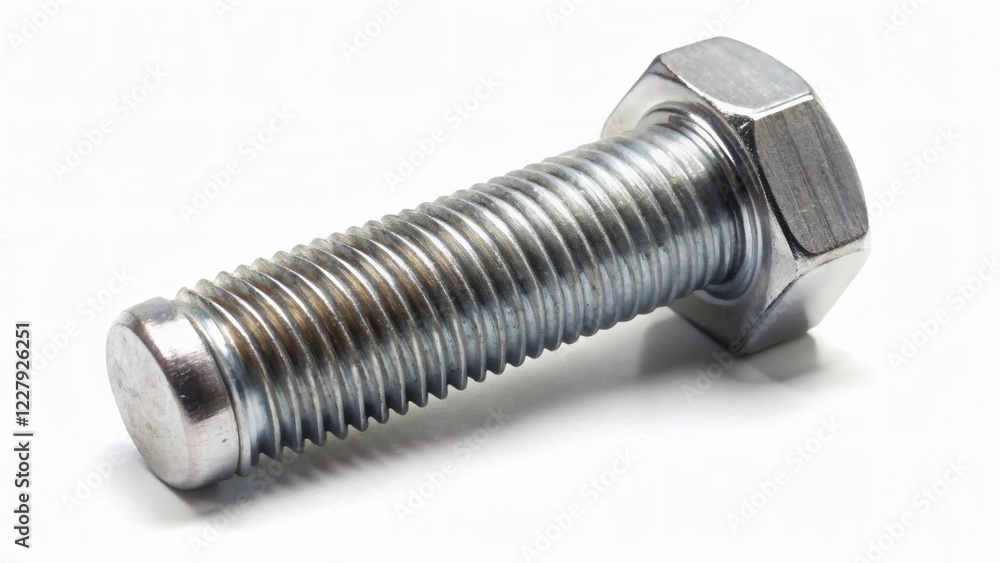 Close-up of a Hex Head Bolt with Nut Close-up of a Hex Head Bolt with Nut