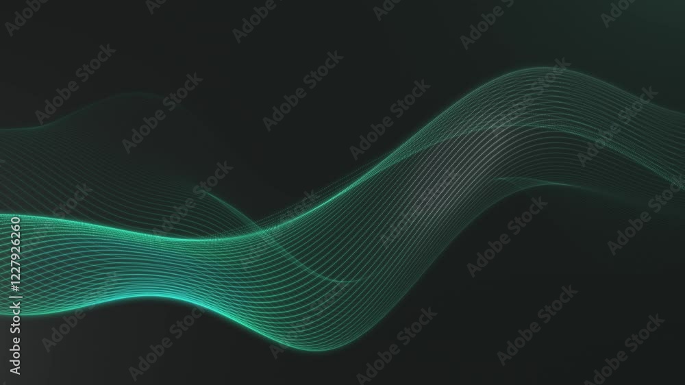 Abstract Green Flowing Digital Wave Background Abstract Green Flowing Digital Wave Background