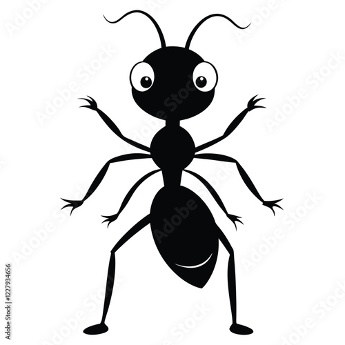 The tiny ant appears to be standing .
