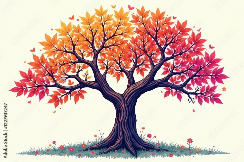 Obraz premium A stylized line drawing of a family tree with interconnected lines , connection , kinship