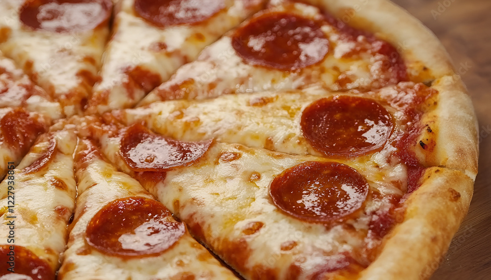Tasty pizza toast on table, closeup view Tasty pizza toast on table, closeup view