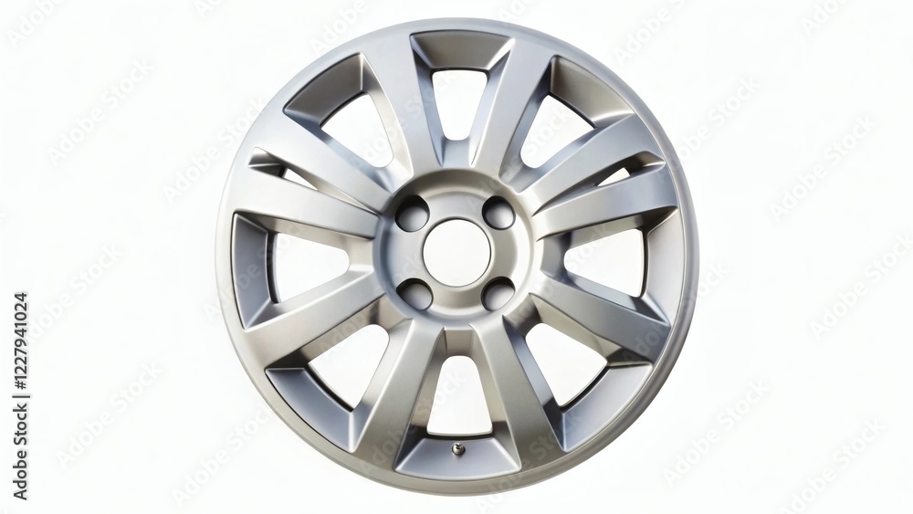 Obraz premium Silver Car Wheel Cover