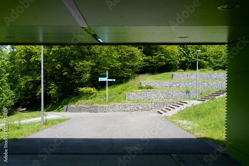Wallpaper Mural Conceptual architectural design featuring a combination of green walls and a lawn. Torontodigital.ca