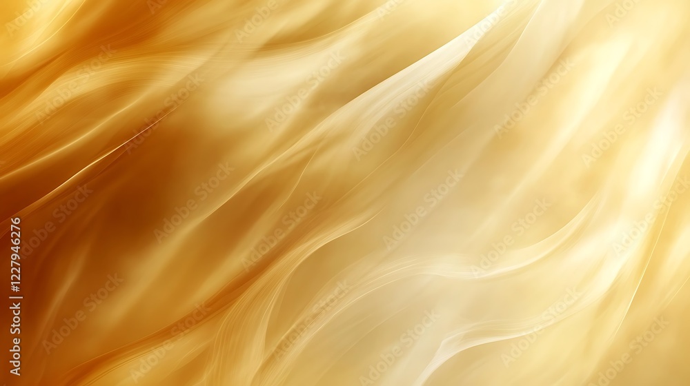 Obraz premium Abstract Golden Waves Flowing Design