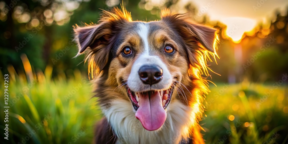 Happy Smiling Dog Website Banner - Candid Pet Photo Happy Smiling Dog Website Banner - Candid Pet Photo
