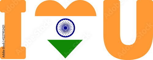 India love heart flag icon
