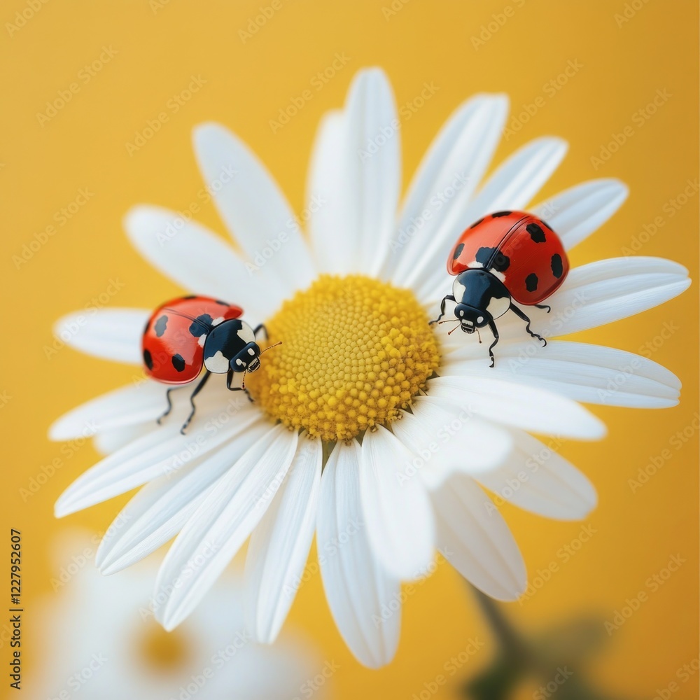 Obraz premium Ladybugs on Flower
