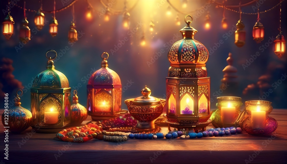 Elegant Ramadan Kareem Collection: Crescent Moons, Lanterns, and Islamic Calligraphy Elegant Ramadan Kareem Collection: Crescent Moons, Lanterns, and Islamic Calligraphy