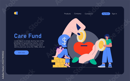 Care Day. Flat Vector Illustration