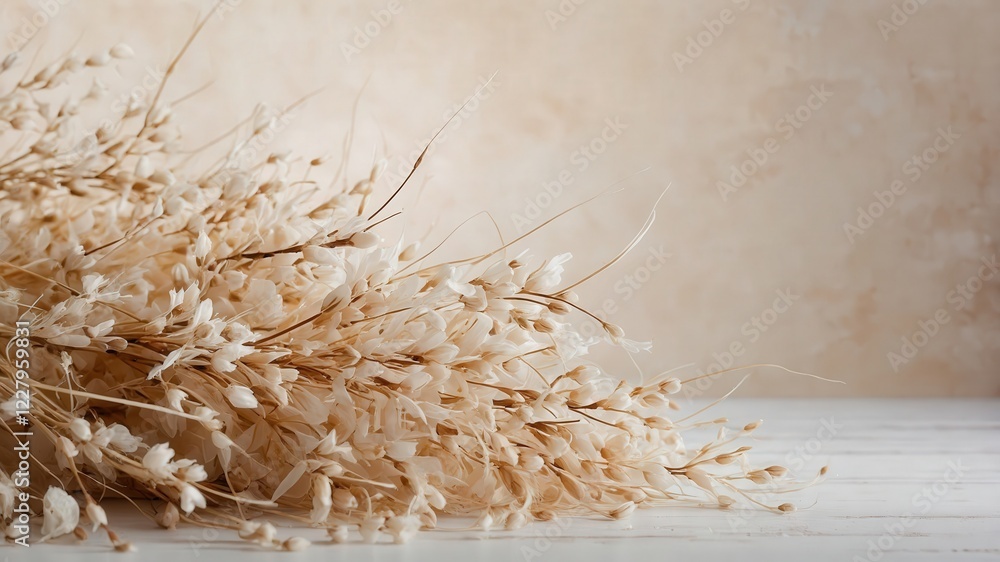 Fototapeta premium food, rice, nature, flower, plant, brown, seed, isolated, dry, yellow, macro, grain, closeup, oat, wheat, healthy, ingredient, texture, christmas, grass, plants, decoration, pasta