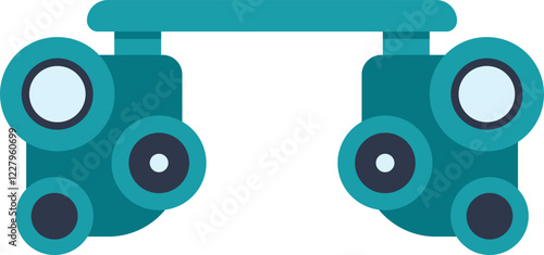 Trial frame, medical equipment allowing ophthalmologists to perform eye examinations