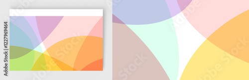Abstract background with translucent overlapping coloured shapes. Modern design. 3d vector illustration for brochure, banner, flyer or presentation.