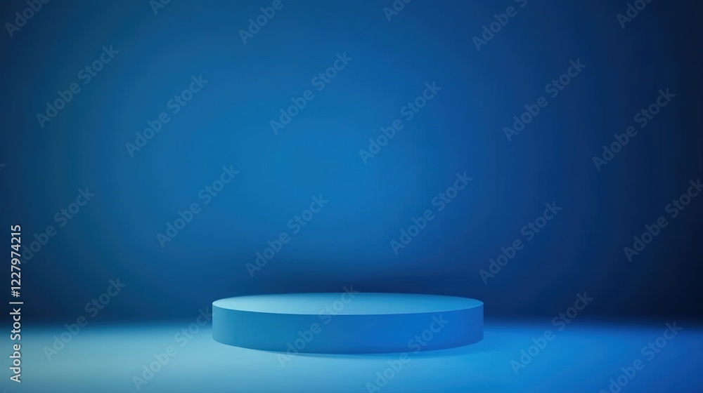 custom made wallpaper toronto digitalAbstract blue background, minimal gradient studio room for product display presentation.