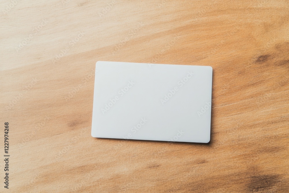 modern blank credit card creatively arranged on high-gloss wooden table with soft natural lighting modern blank credit card creatively arranged on high-gloss wooden table with soft natural lighting