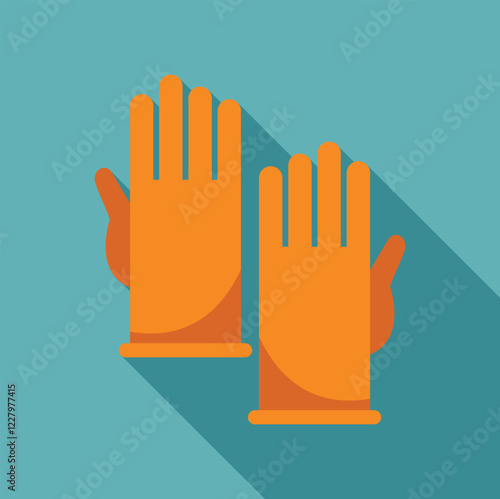 Orange gloves symbolize hygiene and safety in various settings, providing protection and promoting cleanliness
