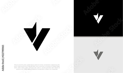 Initials V logo design. Initial Letter Logo.