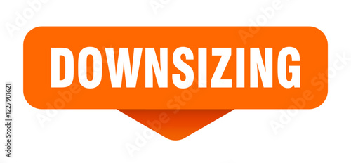downsizing sticker. downsizing sign on transparent background
