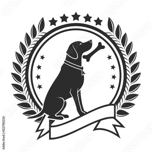 Dog traning logo with dental & tree combaind
