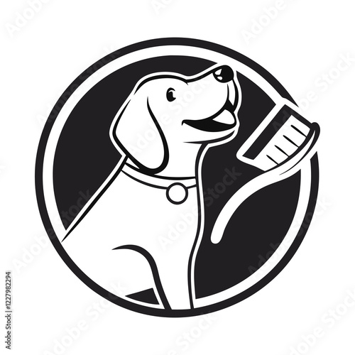 Dog traning logo with dental & tree combaind