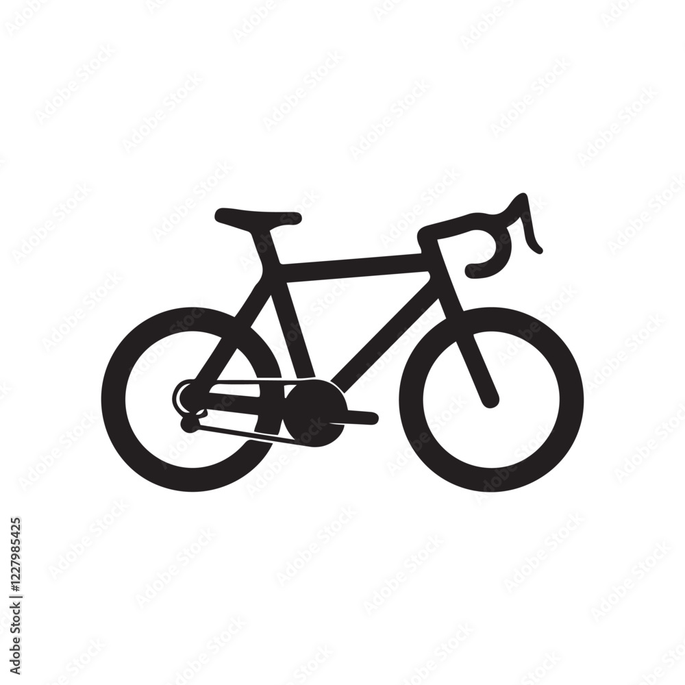 High-performance racing bicycle silhouette vector art illustration High-performance racing bicycle silhouette vector art illustration