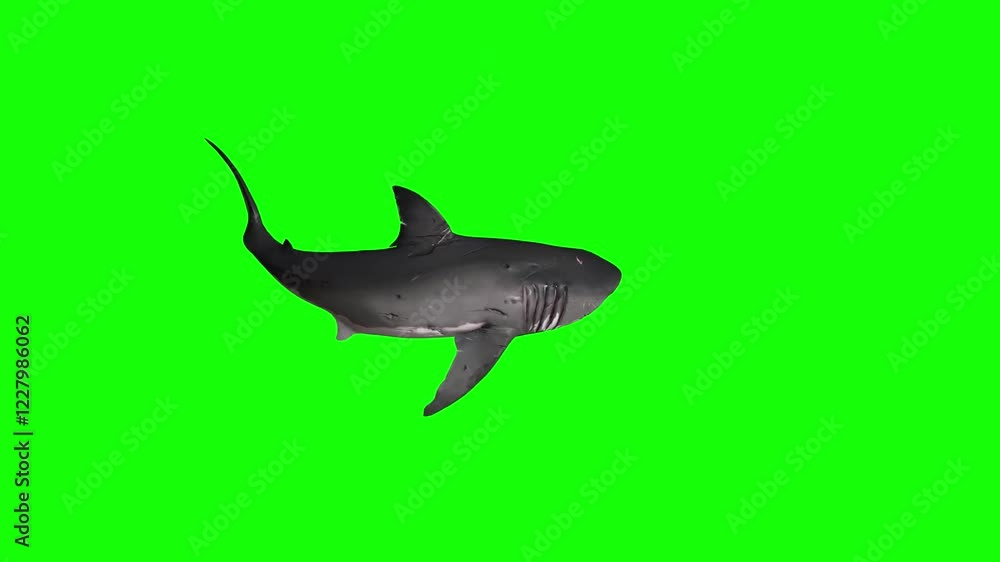 Shark Attacking On Green Screen 2 Shark Attacking On Green Screen 2