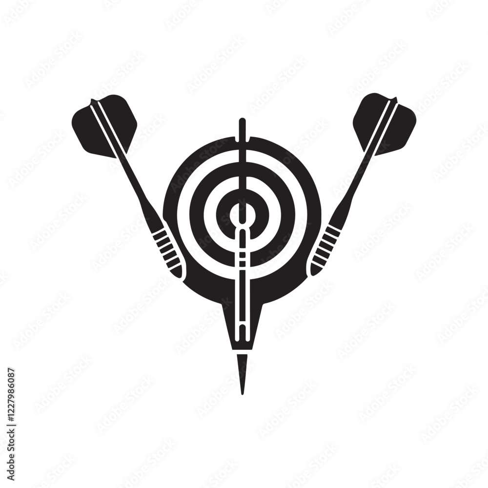 dart arrows, minimalist design, graphic silhouette, game equipment, precision sports, bar entertainment dart arrows, minimalist design, graphic silhouette, game equipment, precision sports, bar entertainment