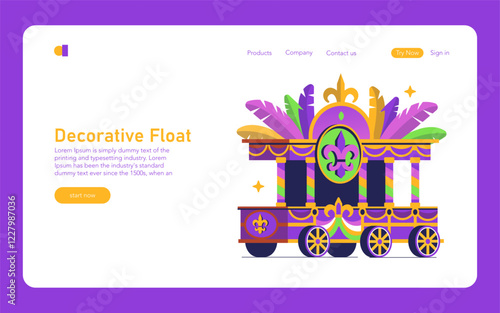 Mardi Gras. Flat Vector Illustration