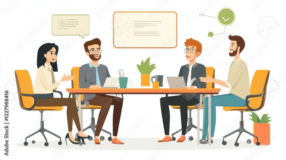Tech startup office, young professionals in discussion, dynamic workplace, Tech startup office, young professionals in discussion, dynamic workplace,