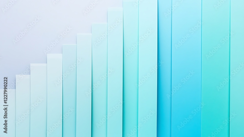 Abstract Blue Gradient Rectangular Shapes Ascending Abstract Blue Gradient Rectangular Shapes Ascending