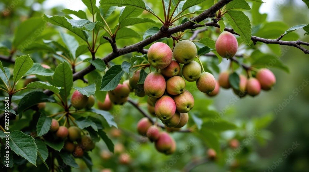 Ripe Green and Pink Guavas on a Low-Height Tree Ripe Green and Pink Guavas on a Low-Height Tree