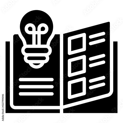 Knowledge Human Resource and Employment Icon Glyph Vector Design
