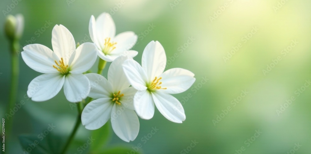 Soft petals of white flowers gently swaying in the breeze, gentle, blossoms Soft petals of white flowers gently swaying in the breeze, gentle, blossoms