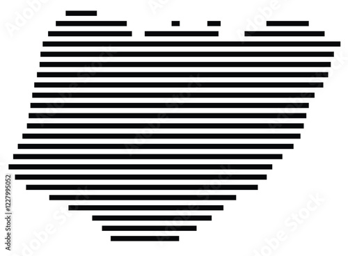 Symbol Map of the region Wellington Region (New Zealand) showing the territory with just a few black horizontal lines